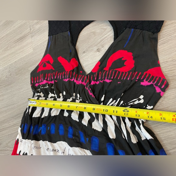 DESIGUAL Cute Abstract Striped Designer Dress. Size XL - Picture 13 of 14